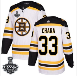 Bruins #33 Zdeno Chara Weiß 2019 Stanley Cup Final Stitched